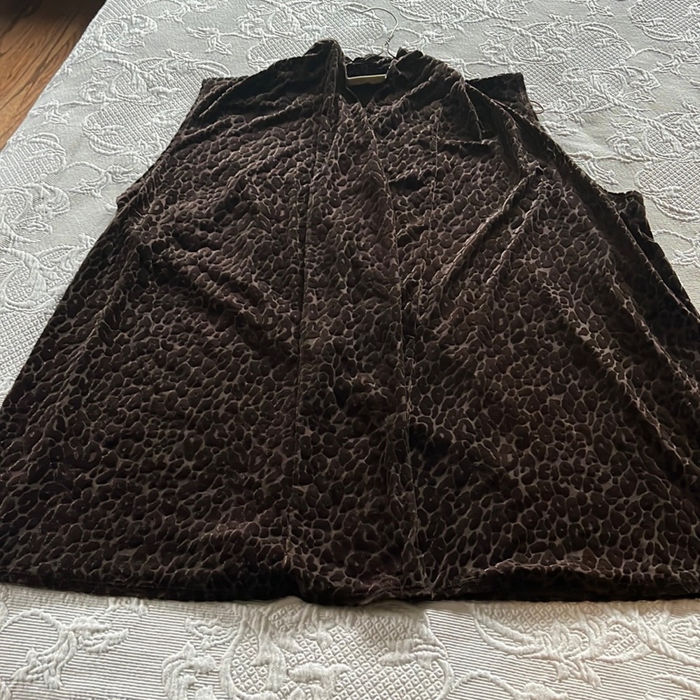 Susan Graver velour animal print vest